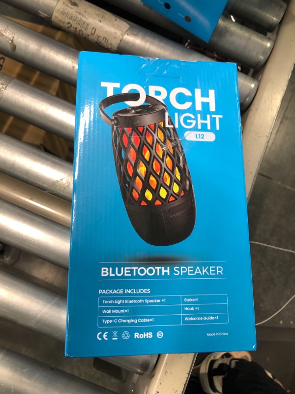 Photo 3 of  Outdoor Bluetooth Speaker, LED Atmosphere Speaker Portable Waterproof Party Speaker, BT5.0, Electronic Gadgets Gifts for Men Women, Wall Mount&Hook&Stake (Black-1PCS)