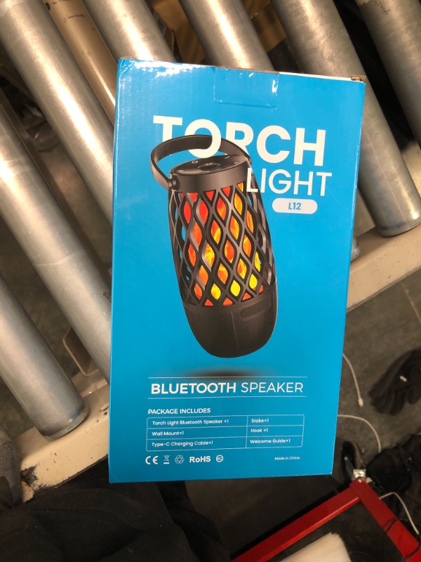 Photo 3 of  Outdoor Bluetooth Speaker, LED Atmosphere Speaker Portable Waterproof Party Speaker, BT5.0, Electronic Gadgets Gifts for Men Women, Wall Mount&Hook&Stake (Black-1PCS)
