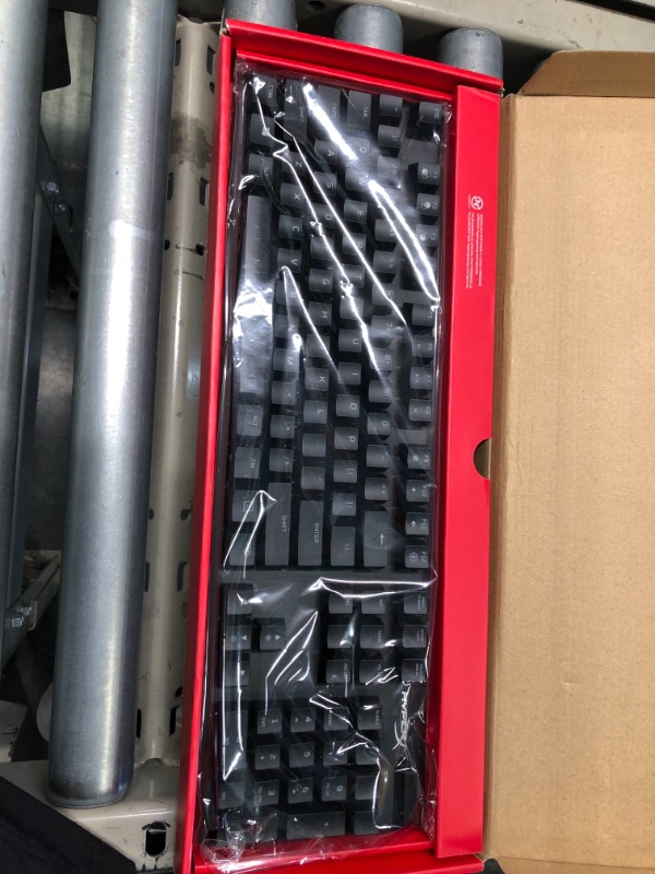 Photo 2 of HyperX Alloy Origins - Mechanical Gaming Keyboard, Software-Controlled Light & Macro Customization, Compact Form Factor, RGB LED Backlit - Linear HyperX Red Switch (Black) Black Full Size HyperX Red Keyboard