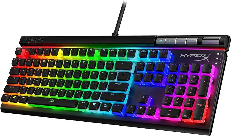 Photo 1 of HyperX Alloy Elite 2 – Mechanical Gaming Keyboard, Software-Controlled Light & Macro Customization, ABS Pudding Keycaps, Media Controls, RGB LED Backlit, HyperX Red & Pulsefire Haste – Gaming Mouse Keyboard + Pulsefire Haste Gaming Mouse