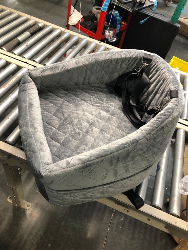 Photo 2 of Dog Car Seat for Small/Medium Dog Booster Seat Pet Car Seat Suitable for Front/Rear Cars Dog Bed,Dog Blanket,Anti Slip and Sturdy Dog seat Safe and Comfortable,Fully Detachable and Washable?Grey? Dog Car Seat-Grey