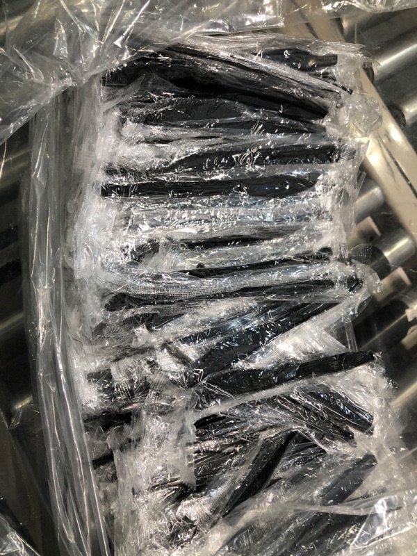 Photo 4 of 1,000 Plastic Disposable Cutlery Bulk Variety Pack Black Medium Weight Includes 334 forks, 333 knives, 333 soup spoons, Disposable Silverware Plastic Cutlery Combo Pack Black