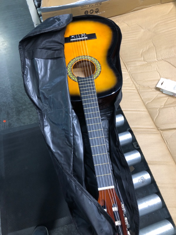 Photo 1 of Pyle Classical Acoustic Guitar 36 Inch Junior Size Beginner Starter Kit Steel & ChromaCast CC-SAMPLE Sampler Guitar Picks (12 count)