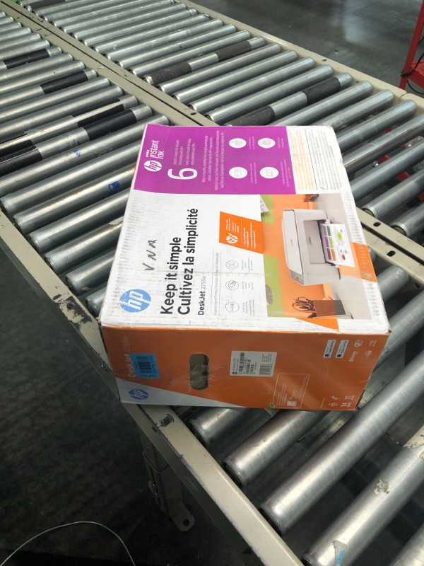 Photo 1 of HP DeskJet 2755 All-in-One Inkjet Printer Scanner & Copier w/Mobile Print, Wireless Printers for Home and Office, Instant Ink Ready, Built in WiFi, 3XV17A - White (Renewed