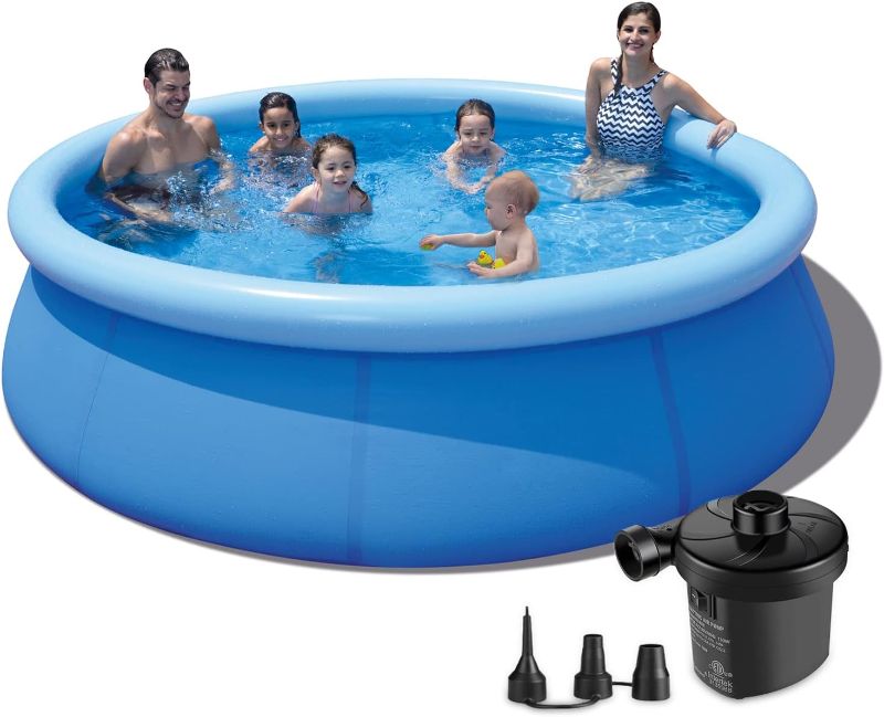 Photo 1 of 
Above Ground Swimming Pool For Adults - 10 Ft x 30 In Inflatable Pool Swimming pools for backyard Outdoor Garden Patio, Kids Family Summer Water Pool Party