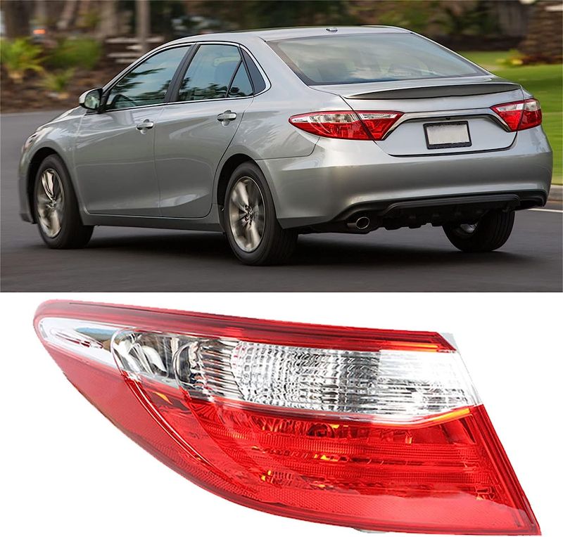Photo 1 of 
WFLNHB Left Side Outer Tail Light Assembly Replacement for Toyota Camry 2015 2016 2017 Driver Side Rear Brake