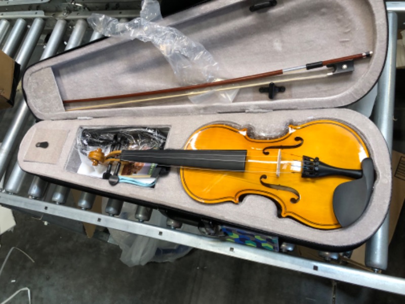 Photo 4 of DEBEIJIN Student Kids Adults Violin - Premium Violin for Kids Beginners - Ready To Play 3/4 Violin - Handcrafted Beginner Violin