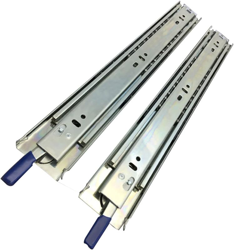 Photo 1 of 
Drawer Slides 51MM Wide Industrial Drawer Rail, Heavy-Duty Rail with Lock, Ball Bearing Rail, Bearing 68KG, 12 Inches, 1 Pair (Size : 16 in(40cm))