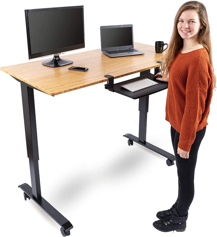 Photo 1 of Stand Up Desk Store Compact Clamp-On Retractable Adjustable Height Under Desk Keyboard Tray | for Desks Up to 1.5" (Small, 24.5" Wide)
*MISSING CLAMPS*