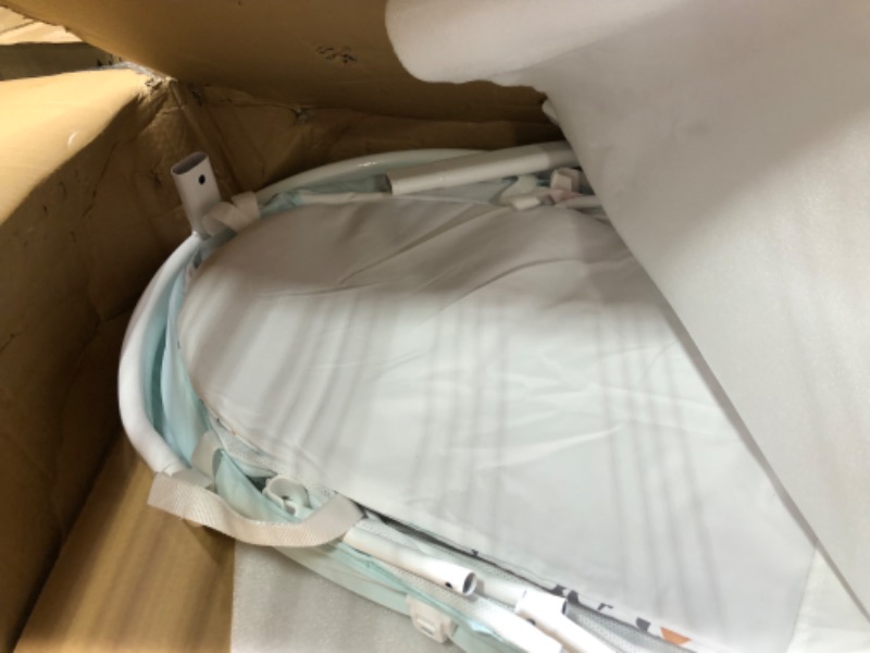 Photo 1 of Fisher-Price Baby Bedside Sleeper Soothing Motions Bassinet With Lights Music Vibrations & Overhead Mobile, Pacific Pebble
