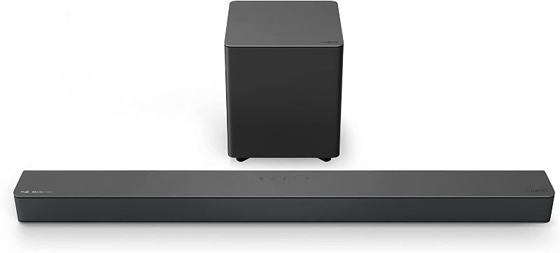 Photo 1 of VIZIO M-Series 2.1 Sound Bar with Dolby Atmos and DTS:X, Wireless Subwoofer, M215a-J6 (HDMI)-Black
