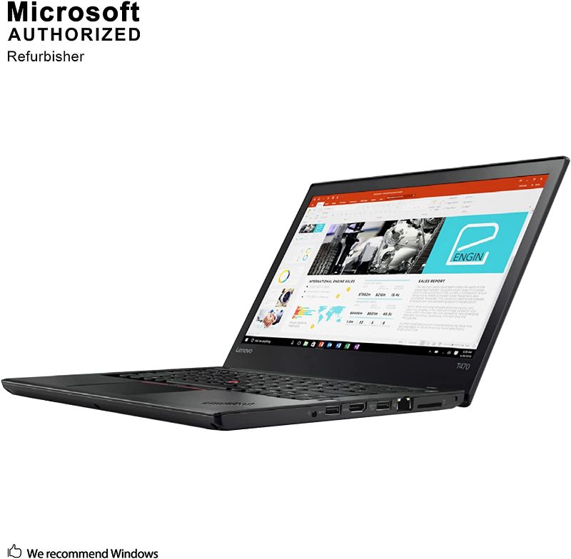 Photo 1 of Lenovo ThinkPad T470 14-inch HD with 2.4GHz Intel Core i5 (6th Gen) (8GB, 256GB SSD) Thunderbolt (Renewed)***MISSING POWER CORD***