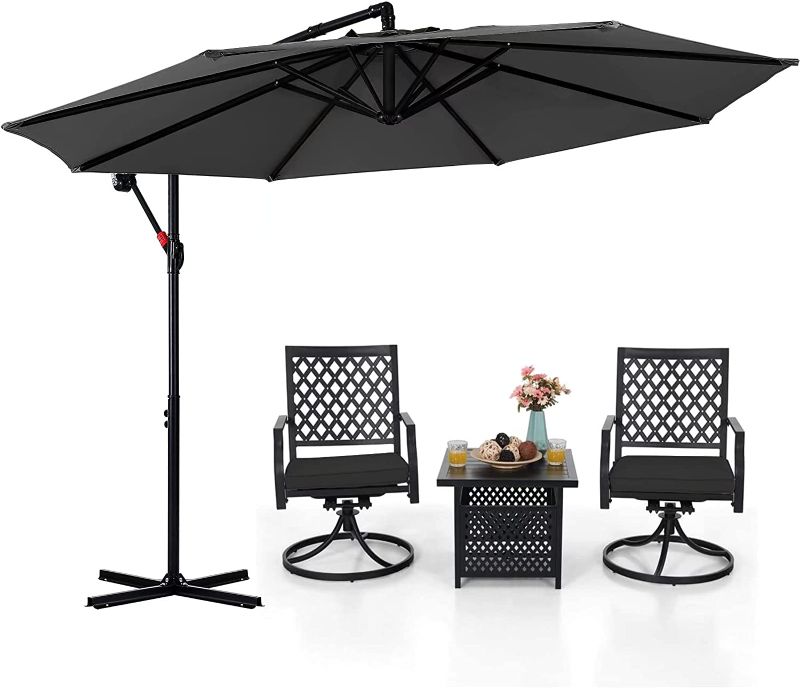 Photo 1 of ABCCANOPY Cantilever Patio Umbrellas 10FT Dark Gray
