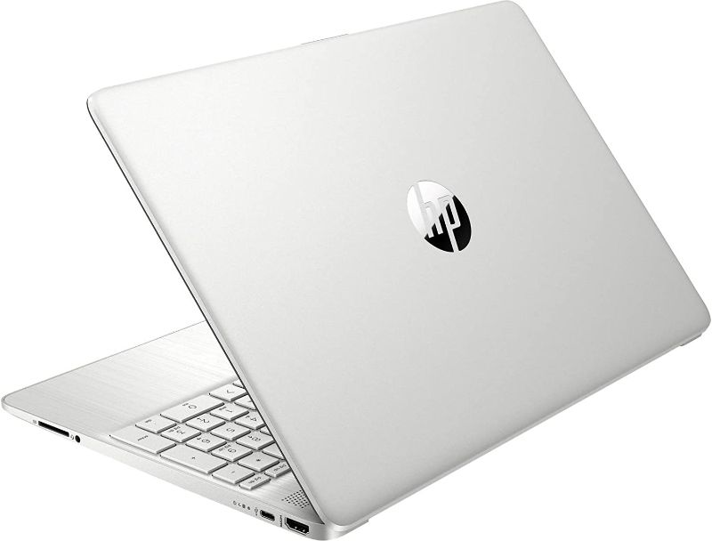 Photo 1 of HP 15 Notebook, 15.6" HD Screen Laptop, Intel Core i3-1115G4, 32GB DDR4 RAM, 1TB SSD, Webcam, HDMI, Wi-Fi, Windows 11 Home, Natural Silver
****UNSURE IF FUNCTIONAL-WHEN TESTED ONLY POWER LIGHT CAME ON. SCREEN REMAINED BLACK***