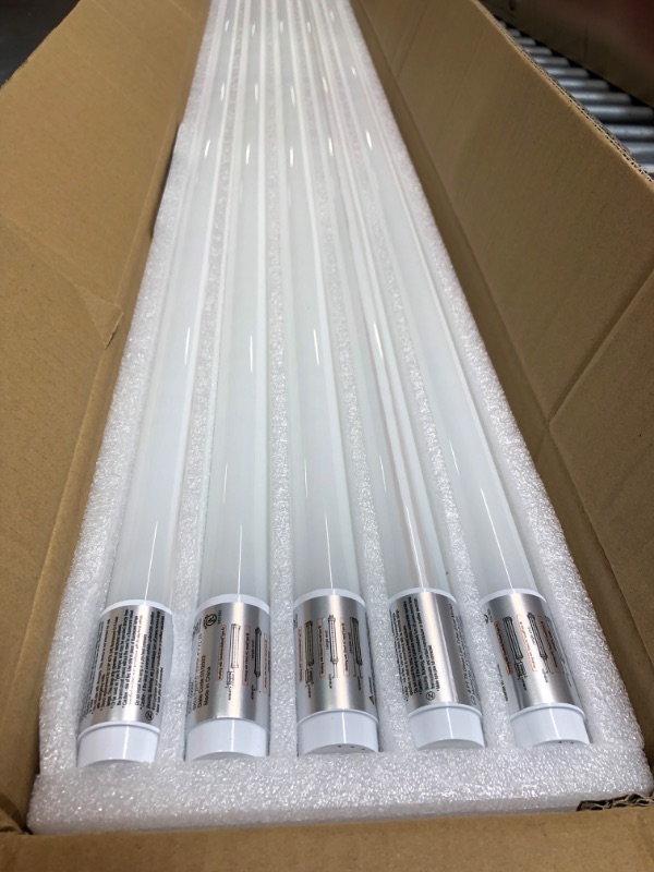 Photo 4 of 20 Pack 4FT LED T8 Hybrid Type A+B Light Tube, 18W, Plug & Play or Ballast Bypass, Single-Ended OR Double-Ended, 5000K, 2400lm, Frosted Cover, T8 T10 T12 for G13, , 120-277V, UL Listed 4 Ft | 5000k