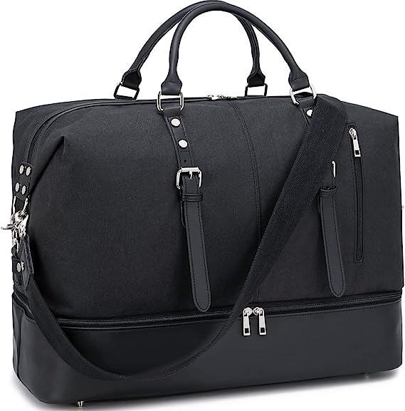 Photo 1 of Weekender Overnight Bag Oversized Travel Duffel for Men and Women Carry On Tote Shoe Compartment
