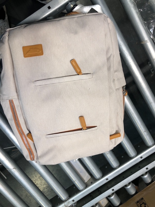 Photo 1 of Smart Laptop Backpacks 15.6 inch for Women Men Business Travel Weekender Carry on Backpack with USB Charging Port & Wet Pocket Large College Bookbags Computer Backpacks for Work (Beige)