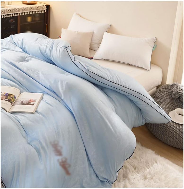 Photo 1 of AMAAE All Year Round Duvet Double Bed Soybean Fibers Duvet Winter Warm Duvet Quilt 3.5kg Luxury Hotel Quality Quilt 220x240cm
Size:blue