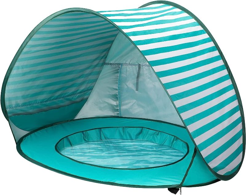Photo 1 of 
BUENAVO Baby Beach Tent Pop Up, Portable Beach Tent for Baby with Detachable UV Protection UPF 50+ Sun Shelter with Mini Pool for Infant