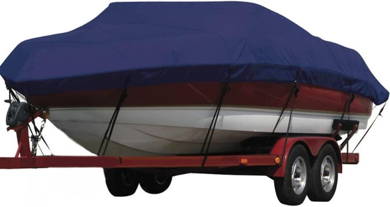 Photo 1 of  Boat Cover,20ft-22ft Heavy Duty 600D Waterproof Boat Cover,Fit V-Hull Tri-Hull Fishing Ski Pro-Style Bass Boats, Full Size (Model E: Fits 20'...