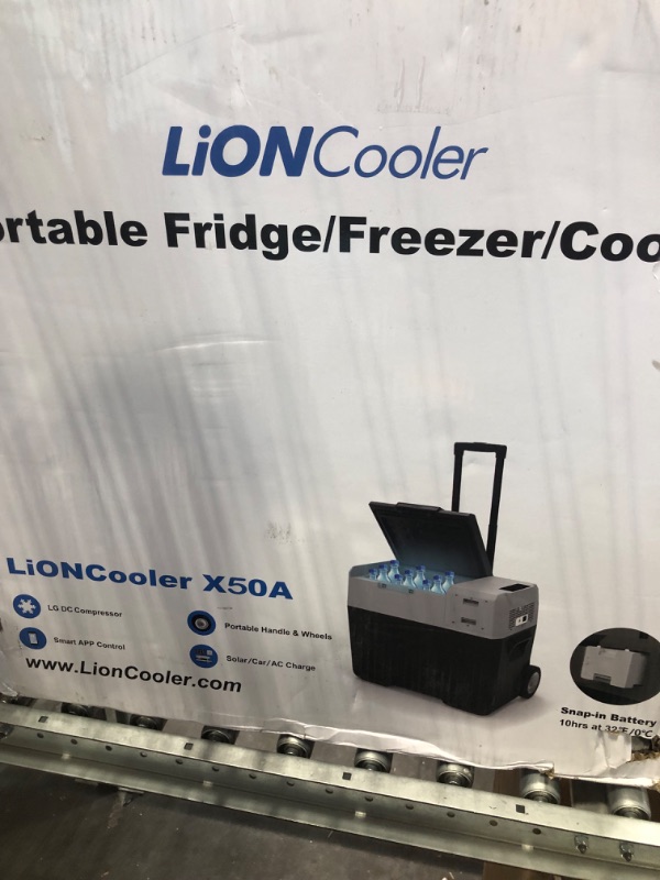 Photo 1 of ACOPOWER LiONCooler Portable Freezer 52 Quarts 12/24V DC and 100-240V AC Portable Refrigerator with Solar/AC/Car Rechargeable Battery,X50A Electric Cooler for Car,Camping,-4?-68? Car Fridge,Silver**FACTORY PACKAGED NEW IN BOX!!**