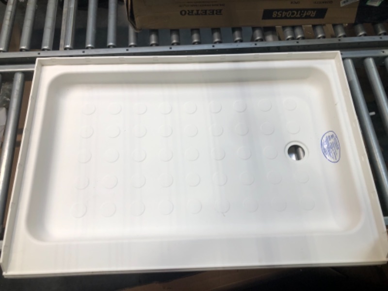 Photo 1 of RecPro RV Shower Pan | 36" x 24" x 5" Right Drain in White | RV Shower Base | Camper Shower Pan