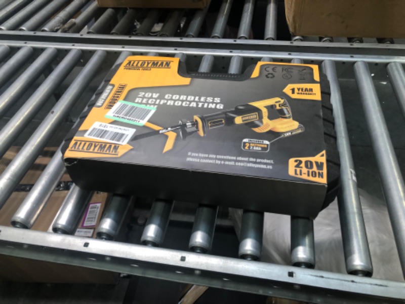 Photo 2 of 20V ULTRA Cordless Reciprocating Saw, Lithium-Ion, Tool-Free Blade Change & Guard, 1” Stroke, 0-3000 SPM, Variable Speed Trigger, 2Ah Battery, Quick Charger, Bag, 2 Blades, USA-Based