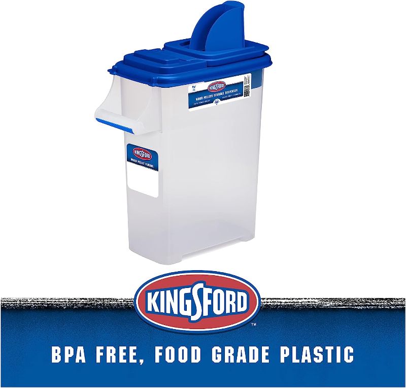 Photo 1 of Buddeez 08301B-KPLT-DS Kingsford Wood Pellet Dispenser, 1 Count, Clear/Blue