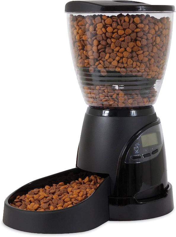 Photo 1 of Aspen Pet Lebistro Programmable Cat and Dog Feeder 2 Sizes Black