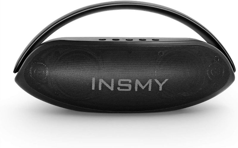 Photo 1 of 
INSMY Portable Bluetooth Speaker, Waterproof Wireless Speaker, 40 Hours of Playtime, Power Bank, Max 60W Output, Deep Bass Loud Sound, Stereo Pair, Boombox...