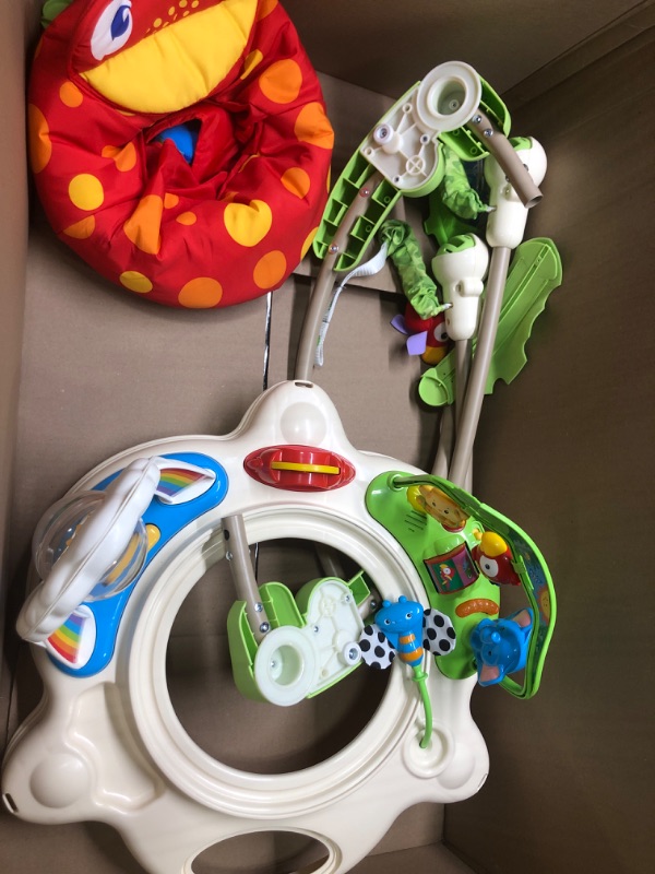 Photo 2 of Fisher-Price Baby Bouncer Rainforest Jumperoo Activity Center with Music Lights Sounds and Developmental Toys