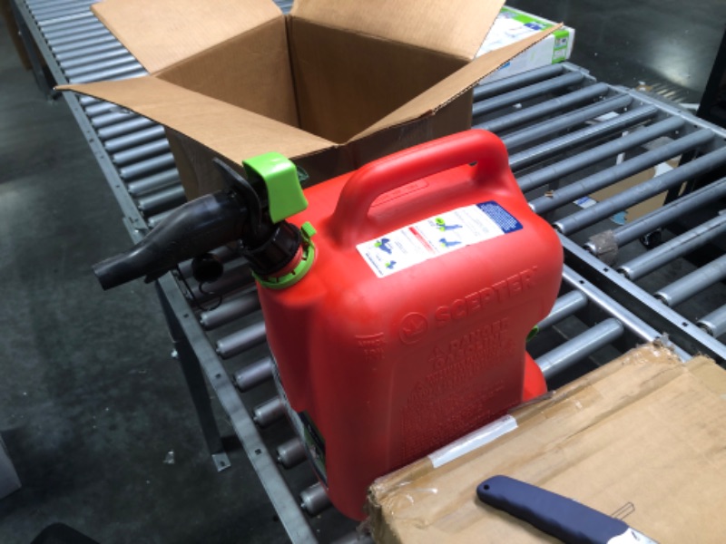 Photo 2 of Scepter FSCG552 Fuel Container with Spill Proof SmartControl Spout, Red Gas Can, 5 Gallon 5 Gallon Red Gas Can