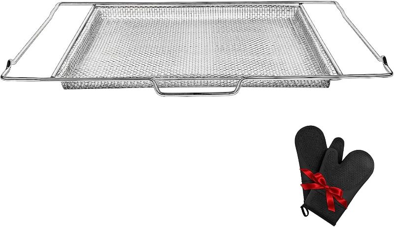 Photo 1 of Air Fry Tray for frigidaire Oven, Air Fry Basket Compatible with frigidaire Oven CGEH/FGEH/FGGH, Includes a Pair of Baked Gloves, Air Fry Tray for ready cook