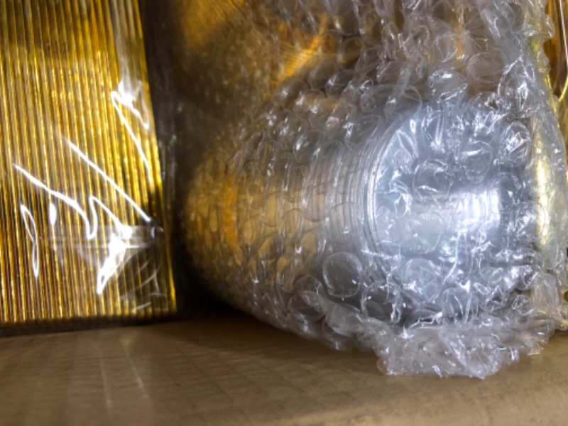Photo 1 of 600 Pieces Gold Disposable Plates for 100 Guests, Plastic Plates for Party, Wedding, Dinnerware Set of 100 Dinner Plates, 100 Salad Plates, 100 Spoons, 100 Forks, 100 Knives, 100 Cups