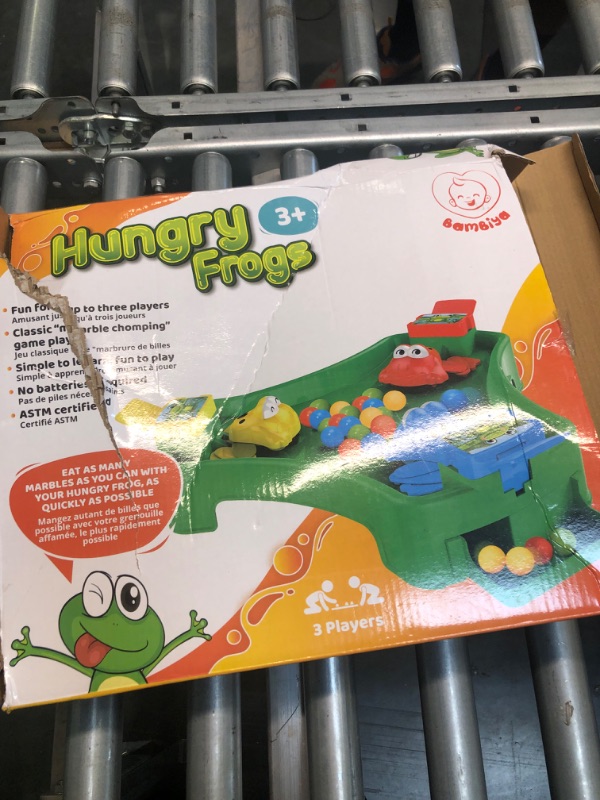 Photo 1 of Hungry Frogs Board Game – Intense Game of Quick Reflexes – Pre-School Game for Ages 3 and Up; for 2 to 3 Players