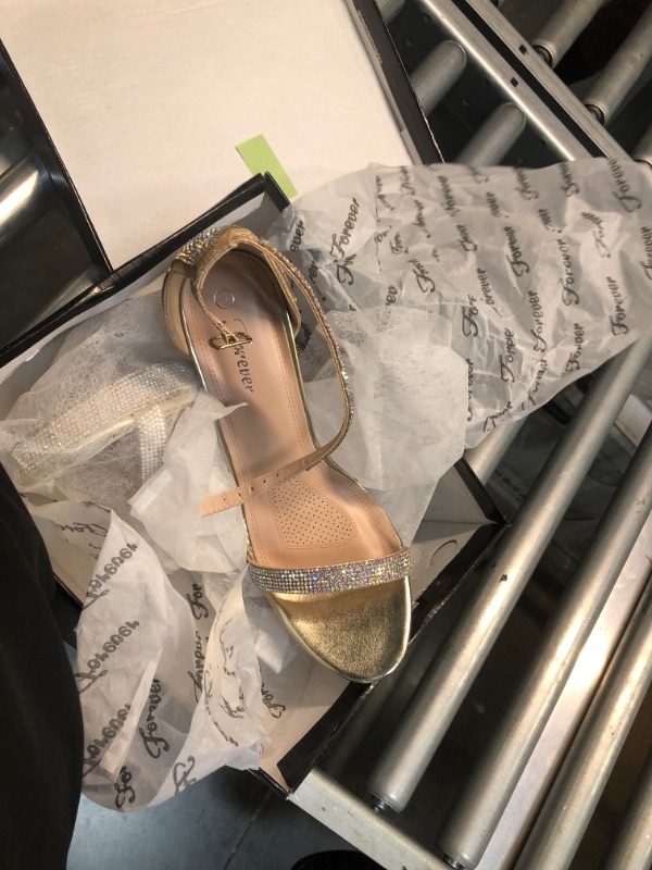 Photo 4 of Aquapillar Rhinestone Crystal High Heel Sandal - Women Evening Dress Shoes9 Champagne Gold