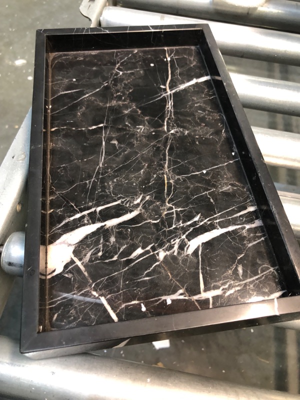 Photo 2 of 2 PACK BLACK MARBLE TRAYS