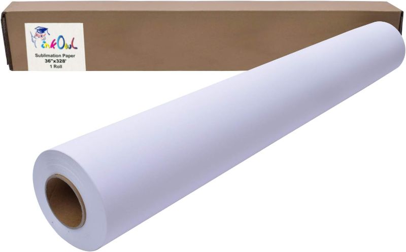 Photo 1 of InkOwl Sublimation Paper Roll 36 Inches x 328 Feet, 1 Roll, 3" Core, 105gsm