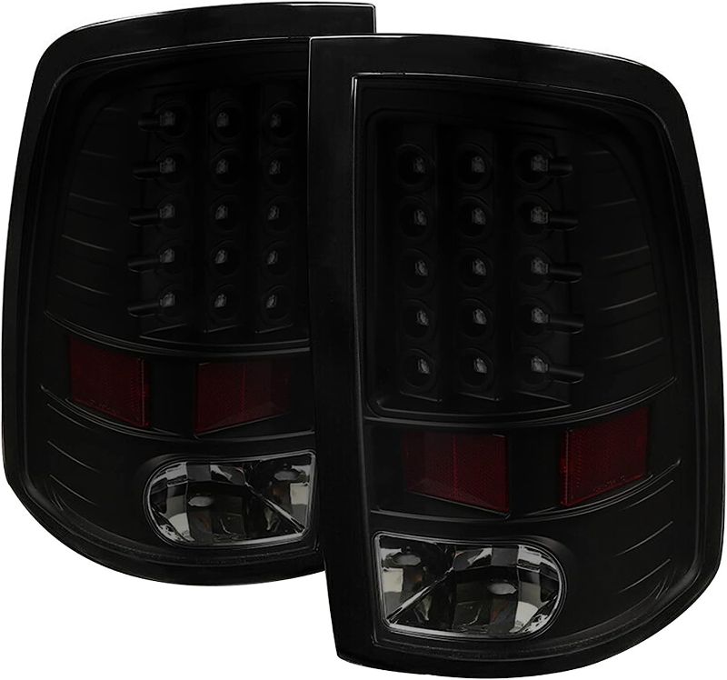 Photo 1 of labwork Black LED Tail Lights Assembly Brake Reverse Lamps Replacement for 2009-2018 Dodge RAM 1500, 2010-2018 Dodge Ram 2500/3500 Driver & Passenger Side 55277414AB 55277415AB