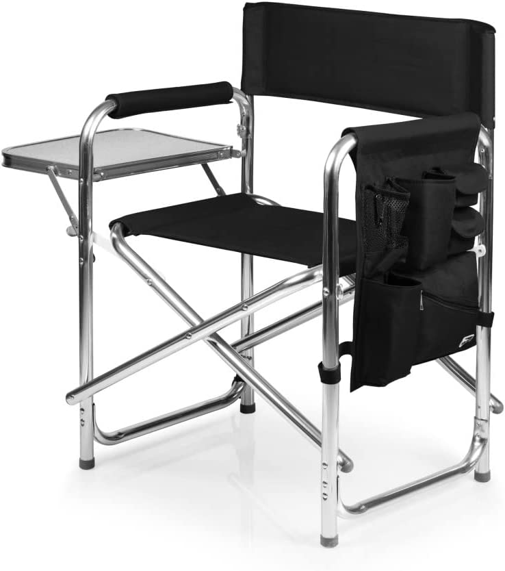 Photo 1 of ONIVA - a Picnic Time brand - Sports Chair with Side Table, Beach Chair, Camp Chair for Adults, (Black)