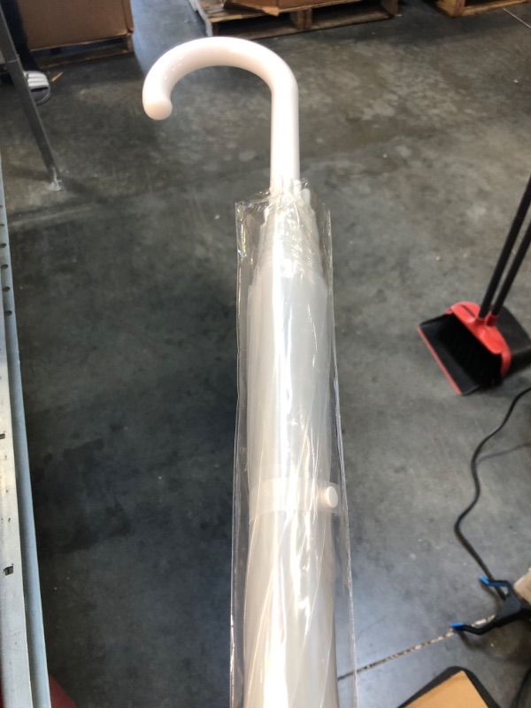 Photo 2 of Amazon Basics Clear Bubble Umbrella, Round, 34.5 inch