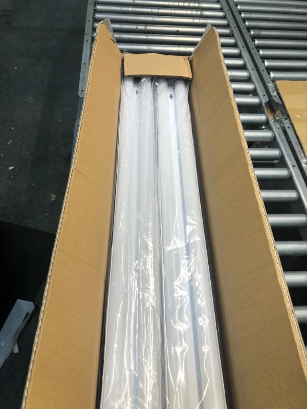 Photo 3 of BBOUNDER 12 Pack Linkable LED Shop Light with Reflector, Super Bright 6500K Cool Daylight, 4400 LM, 4 FT, 48 Inch Integrated Fixture for Garage, 40W Equivalent 250W, Surface & Suspension Mount, Black 6500k Black with Reflector