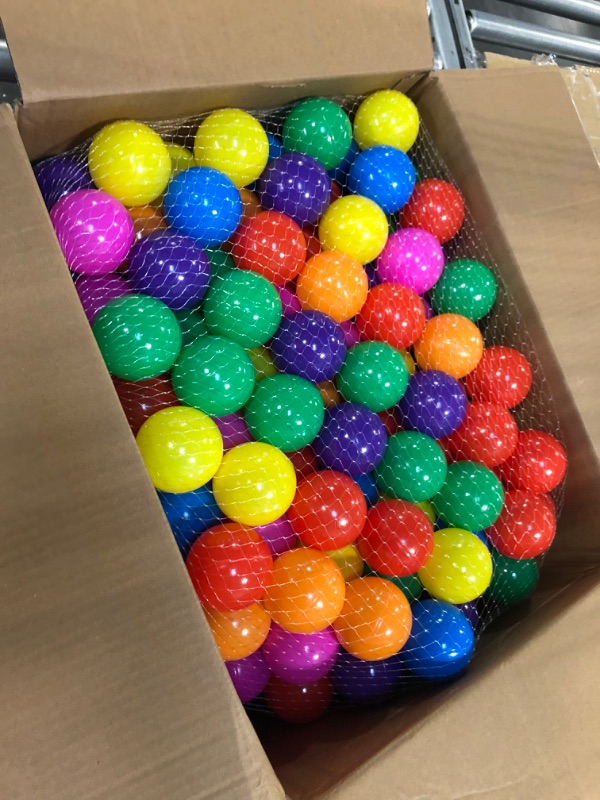 Photo 3 of YUFUL Ball Pit Balls 170pcs for Kids, Plastic Balls for Ball Pit, 2.2” Crush Proof Play Balls BPA Free Non-Toxic, 7 Kinds of Bright Color Ocean Balls Include a Net Bag 170 balls