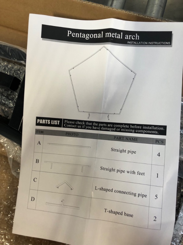 Photo 1 of Asee'm Wedding Arch Backdrop Stand Black Metal Arch Pentagon Balloon Arch Stand for Wedding Recption Proposal Valentines Birthday Party Baby Shower Photo Booth Party Backdrop Decoration 6.6FT-Pentagon Black