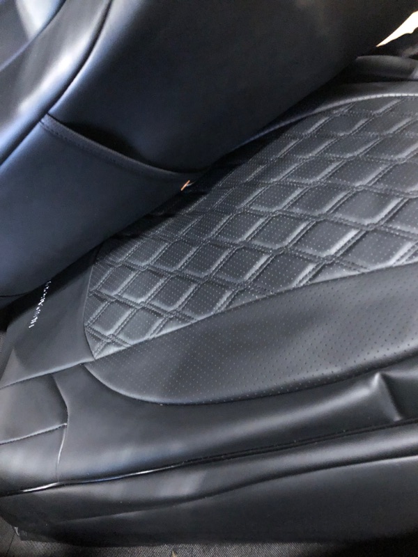 Photo 1 of Huidasource Wrangler JL Seat Cover, Waterproof Leather Car Seat Covers Full Set, Custom Seat Cushion Protector Fit for Jeep Wrangler JL 4-Door 2018-2022 with Rear Armrest Cupholder (Full Set/Black) Full Set/Black Wrangler JL With Rear Armrest Cupholder