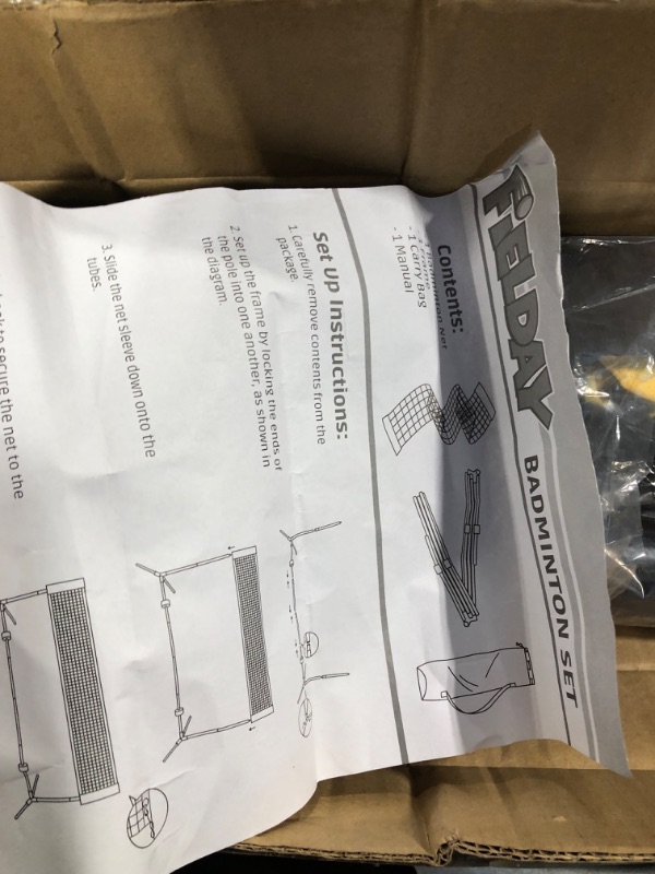 Photo 1 of JOYIN Badminton Pickleball Net, Adjustable Portable Net for Junior Tennis, Kids Volleyball & Soccer Tennis, Badminton Net Set for Backyard Games - Easy Setup Sports Net with Poles 17 Ft Tall