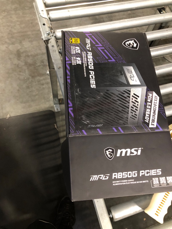 Photo 2 of MSI MPG A850G PCIE 5 & ATX 3.0 Gaming Power Supply - Full Modular - 80 Plus Gold Certified 850W - 100% Japanese 105°C Capacitors - Compact Size - ATX PSU MPG A850G PCIE5 850W