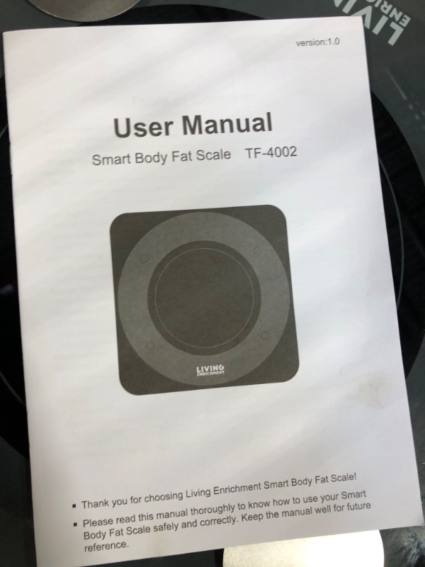Photo 4 of Bluetooth Scale for Body Weight, Living Enrichment Smart Body Fat Weight BMI Bathroom Wireless Scale with High Accuracy Sensor, Body Composition Monitor Analyzer with Smartphone App, 396 lbs - Black 4002 Scale