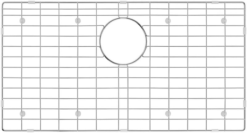 Photo 1 of CIPOTAL 29.3 in. x 16.3 in. Rear Drain Kitchen Sink Bottom Grid with Supersoft Silicone Feet in 304 Grade Stainless Steel