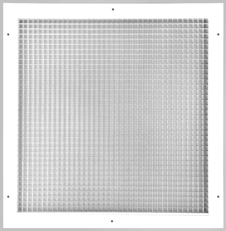 Photo 1 of 20" x 20" Cube Core Eggcrate Return Air Grille - Aluminum Rust Proof - HVAC Vent Duct Cover - White [Outer Dimensions: 21.75 X 21.75]